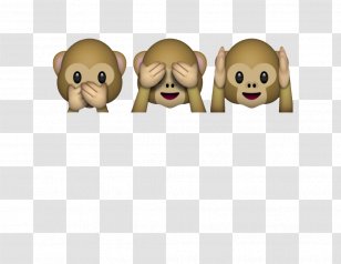 Three Wise Monkeys Emojipedia The Evil Monkey - Sticker - Emoticons Transparent PNG