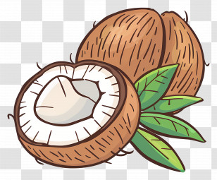 Coconut - Tropical Coconut Fruit Transparent PNG