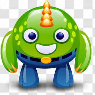 Emoticon Monster Icon - Design - Cute Big Head Transparent PNG