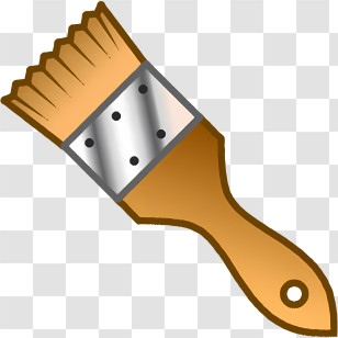 Icon - Paint Brush With Wooden Handle Transparent PNG