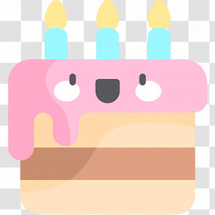 Birthday Cake - Cute Birthday Cake With Candles Transparent PNG