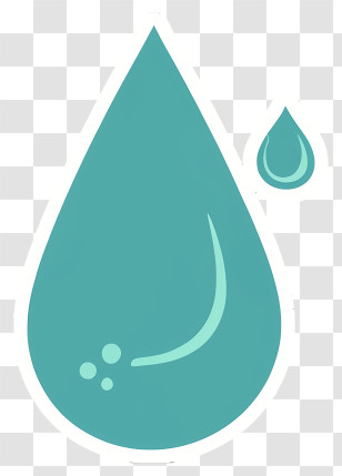 Tear Drop - Water Droplet Icon In Minimalistic Style Transparent PNG