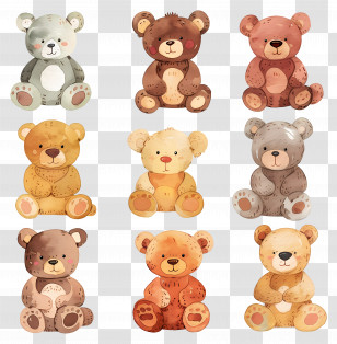Teddy Bears - Cute Teddy Bears Collection Transparent PNG
