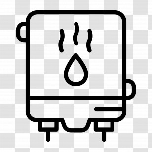 Water Heater - Water Heater Icon Line Drawing Transparent PNG