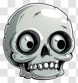 Halloween Skull - Cartoon Skull Illustration Transparent PNG