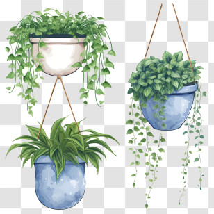 Hanging Plant With Pot - Hanging Potted Plants For Home Decoration Transparent PNG