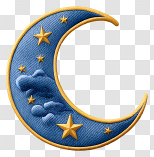 Moon - Crescent Moon With Stars Transparent PNG