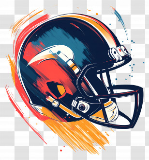 Super Bowl - Colorful Football Helmet Illustration Transparent PNG