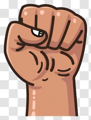 Fist Symbol - Raised Fist Gesture Transparent PNG