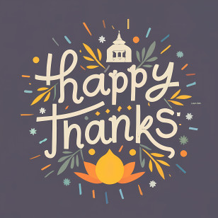 Happy Thanksgiving - Thanksgiving Happy Thanks Illustration With Lamp Transparent PNG
