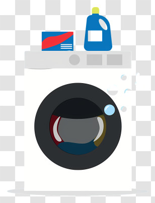 Washing Machine - Washing Machine With Detergent Transparent PNG