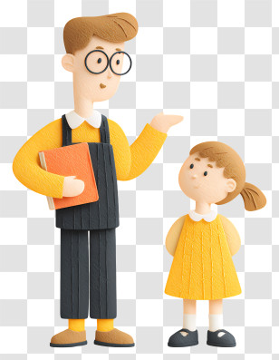 Teacher Explaining Topic To Girl - Teacher Talking To Student Transparent PNG