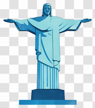 Christ The Redeemer - Artistic Representation Of Christ The Redeemer Statue Transparent PNG