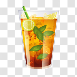 Ice Tea
 - Refreshing Iced Tea With Lemon And Mint Transparent PNG