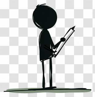 Stick Figure - Stick Figure Drawing With Pencil Transparent PNG