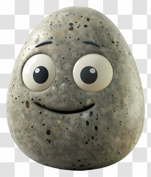 Cartoon Stone - Smiling Cartoon Rock Transparent PNG