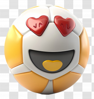 Soccer - Love Emoji With Heart Eyes Transparent PNG
