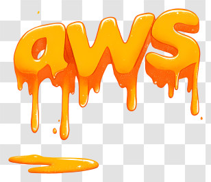Melting Aws Logo - AWS Logo In Dripping Style Transparent PNG