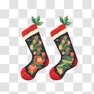 Christmas Stocking - Festive Christmas Stockings Illustration Transparent PNG