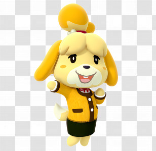 Isabelle - Happy Yellow Dog Character Transparent PNG