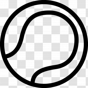 Tennis Ball - Tennis Ball Outline Illustration Transparent PNG
