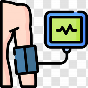 Blood Pressure - Blood Pressure Monitor Cartoon Illustration Transparent PNG