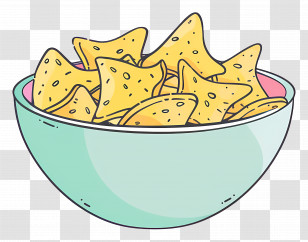 Bowl Of Chips - Bowl Of Crispy Chips Transparent PNG