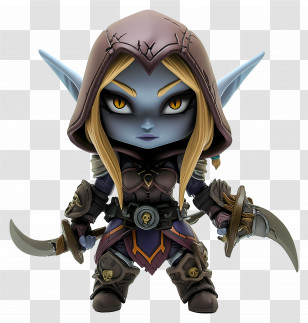 Sylvanas Windrunner - Fantasy Elf Warrior Transparent PNG