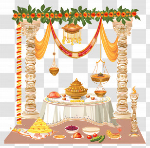 Hindu Wedding - Traditional Festival Altar Transparent PNG