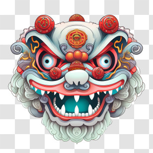Chinese Lion Dance Head - Chinese Lion Dance Head For New Year Transparent PNG