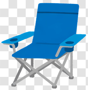 Icon - Blue Folding Chair Transparent PNG