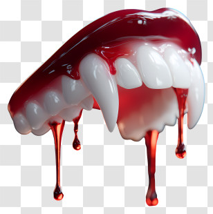 Vampire Fangs - Dripping Vampire Fangs Transparent PNG