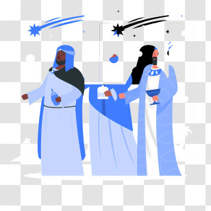 Men Holding Hands - Three Wise Men With Gifts Transparent PNG