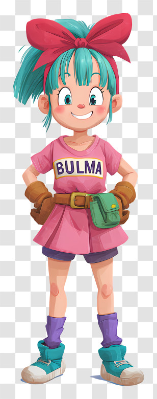 Bulma - Cute Bulma-style Adventurous Character Transparent PNG