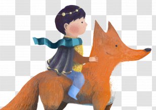 Behance Art Director Drawing Illustration - Book - Children Riding Fox Transparent PNG