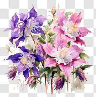 Bouquet - Colorful Flowers In Bloom Transparent PNG
