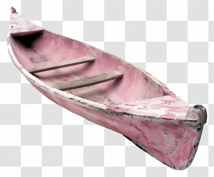Canoe - Pink Wooden Canoe Transparent PNG