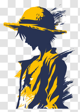 One Piece Luffy - Anime Character Silhouette Transparent PNG