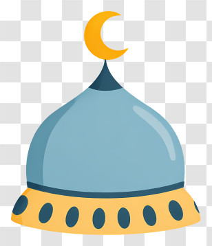 Ramadan Dome - Blue Mosque Dome Icon Transparent PNG