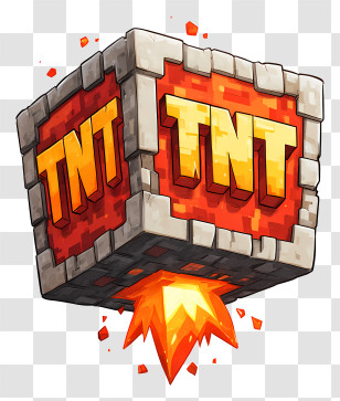 Minecraft Tnt - Explosive TNT Block Cartoon Transparent PNG