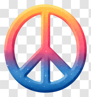 Galaxy Peace Symbol - Colorful Peace Symbol Transparent PNG