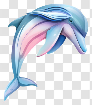 Dolphin Day - Artistic Dolphin Illustration Transparent PNG