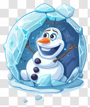 Frozen Olaf - Olaf In Ice Sphere Transparent PNG