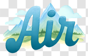 Air Logo - Air Logo With Mountain Background Transparent PNG