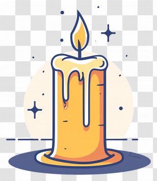 Candle - Candle With Dripping Wax Illustration Transparent PNG