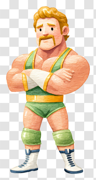 Australian Professional Wrestler - Muscular Wrestler In Green Outfit Transparent PNG