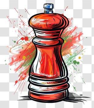 Pepper Shaker - Red Pepper Shaker Transparent PNG