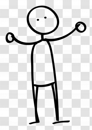 Kid Stick Figure - Simple Stick Figure Drawing Transparent PNG