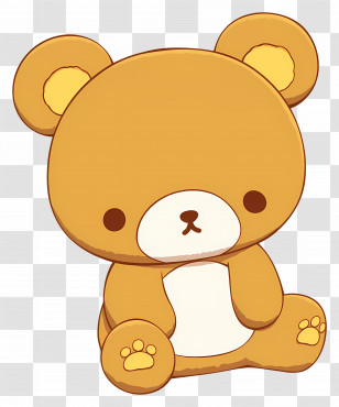 Rilakkuma - Cartoon Style Brown Teddy Bear Illustration Transparent PNG