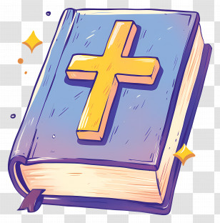 Bible - Bible With Cross Illustration Transparent PNG